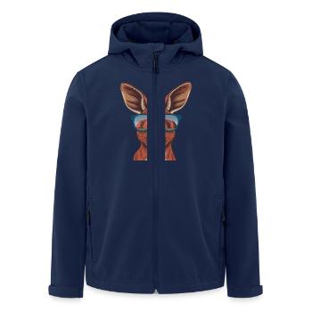 Kangourou cool avec des lunettes de soleil devant Uluru - Veste softshell homme en polyester recyclé Stanley/Stella - marine - Devant - AI Model Male 185 light (185cm)