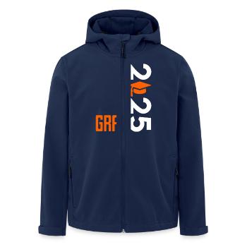 ABITUR 2025 ABI Geschafft Abiturient Lustiges - Recycelte Männer Softshell-Jacke von Stanley/Stella - Navy - Vorne - AI Model Male 185 light (185cm)