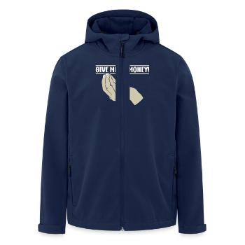 Gib Mir Mein Geld! Humorvolle Illustration Mit - Recycelte Männer Softshell-Jacke von Stanley/Stella - Navy - Vorne - AI Model Male 185 light (185cm)