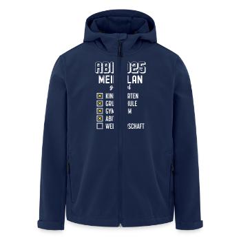 ABI 2025 MEIN PLAN GEHT AUF WELTHERRSCHAFT Lustig - Recycelte Männer Softshell-Jacke von Stanley/Stella - Navy - Vorne - AI Model Male 185 light (185cm)