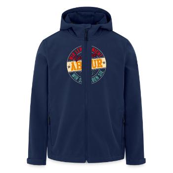 Abitur WIR LERNEN NICHT ABITUR 2025 Lustiges - Recycelte Männer Softshell-Jacke von Stanley/Stella - Navy - Vorne - AI Model Male 185 light (185cm)