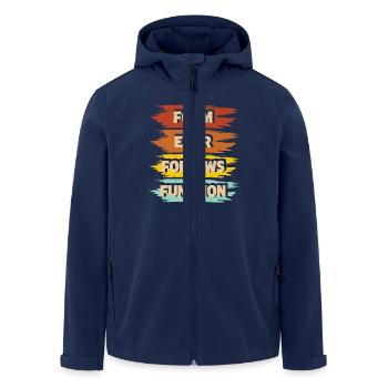 Architekt - Recycelte Männer Softshell-Jacke von Stanley/Stella - Navy - Vorne - AI Model Male 185 light (185cm)