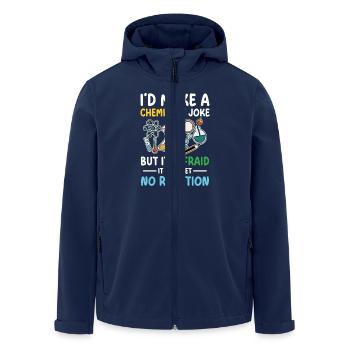 I'd make a chemistry joke, but I have - Men’s Recycled Softshell Jacket by Stanley/Stella - navy - Front - AI Model Male 185 light (185cm)