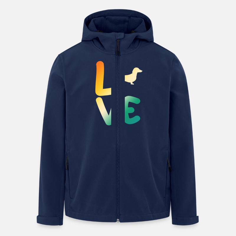 Hund Dackel - Recycelte Männer Softshell-Jacke von Stanley/Stella - Navy
