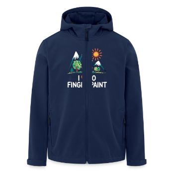 Ich Liebe Fingerfarben Malerei Naturhaus - Recycelte Männer Softshell-Jacke von Stanley/Stella - Navy - Vorne - AI Model Male 185 light (185cm)