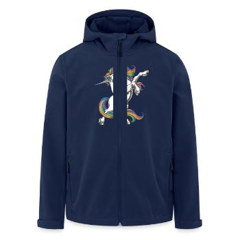 Licorne arc-en-ciel magique pleine de couleurs - Veste softshell homme en polyester recyclé Stanley/Stella - marine - Devant - AI Model Male 185 light (185cm)