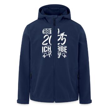 ABITUR 2025 ICH HABE FERTIG Abi Geschafft Lustig - Recycelte Männer Softshell-Jacke von Stanley/Stella - Navy - Vorne - AI Model Male 185 light (185cm)