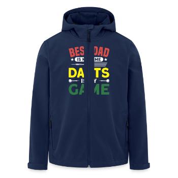 Dart Dartspieler Dartspiel Herren - Recycelte Männer Softshell-Jacke von Stanley/Stella - Navy - Vorne - AI Model Male 185 light (185cm)