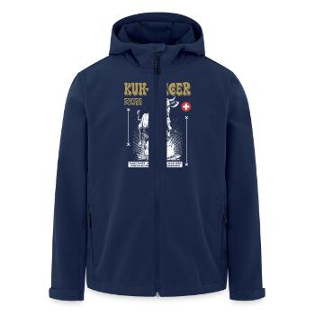 Feinschmecker Shirt: Alpen-Genuss & Tradition - Recycelte Männer Softshell-Jacke von Stanley/Stella - Navy - Vorne - AI Model Male 185 light (185cm)
