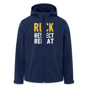 Women Rugby Player Female Fan Fan With - Men’s Recycled Softshell Jacket by Stanley/Stella - navy - Front - AI Model Male 185 light (185cm)