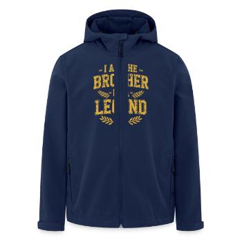Autism siblings - Men’s Recycled Softshell Jacket by Stanley/Stella - navy - Front - AI Model Male 185 light (185cm)