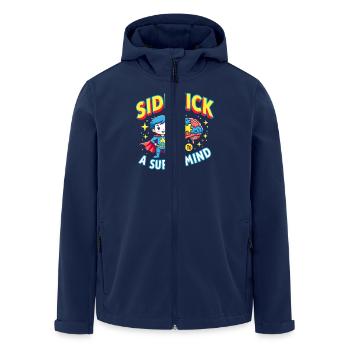 Autism siblings - Men’s Recycled Softshell Jacket by Stanley/Stella - navy - Front - AI Model Male 185 light (185cm)