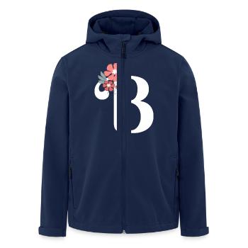 Letter b Minimalist Flowers - Men’s Recycled Softshell Jacket by Stanley/Stella - navy - Front - AI Model Male 185 light (185cm)