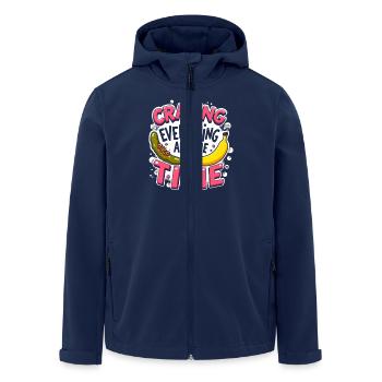 Pregnancy Craving Funny - Men’s Recycled Softshell Jacket by Stanley/Stella - navy - Front - AI Model Male 185 light (185cm)