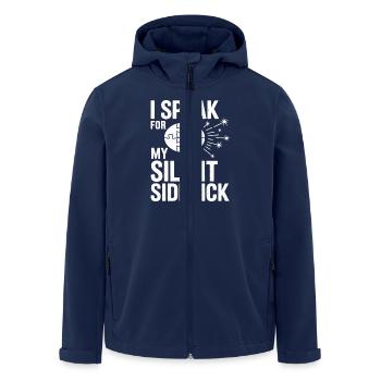 Autism siblings - Men’s Recycled Softshell Jacket by Stanley/Stella - navy - Front - AI Model Male 185 light (185cm)