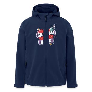 Senioren Mit Tätowierungen, Die Stolz Altern, - Recycelte Männer Softshell-Jacke von Stanley/Stella - Navy - Vorne - AI Model Male 185 light (185cm)