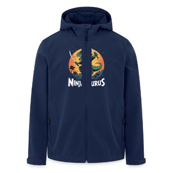 Ninjasaurus - Recycelte Männer Softshell-Jacke von Stanley/Stella - Navy - Vorne - AI Model Male 185 light (185cm)