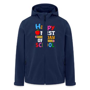 First day of school Start of school - Men’s Recycled Softshell Jacket by Stanley/Stella - navy - Front - AI Model Male 185 light (185cm)