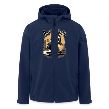 Grim Reaper Born to Skate Skater Skateboard - Veste softshell homme en polyester recyclé Stanley/Stella - marine - Devant - AI Model Male 185 light (185cm)