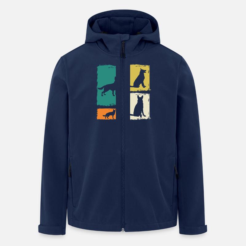 Hund Deutscher Schäferhund - Recycelte Männer Softshell-Jacke von Stanley/Stella - Navy