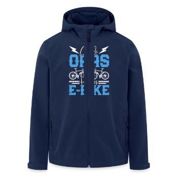 E-Bike COOLE OPAS FAHREN E-BIKE Fahrer Lustiges - Recycelte Männer Softshell-Jacke von Stanley/Stella - Navy - Vorne - AI Model Male 185 light (185cm)