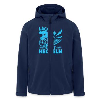 Elektro Fahrrad LÄCHELN STATT HECHELN Lustiges - Recycelte Männer Softshell-Jacke von Stanley/Stella - Navy - Vorne - AI Model Male 185 light (185cm)