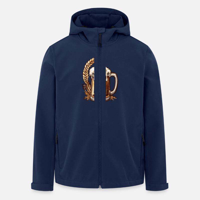 Bier Glas - Recycelte Männer Softshell-Jacke von Stanley/Stella - Navy