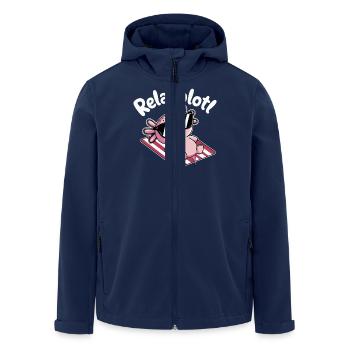 Relaxolotl Axolotl Pun Beach Sommerferien - Recycelte Männer Softshell-Jacke von Stanley/Stella - Navy - Vorne - AI Model Male 185 light (185cm)