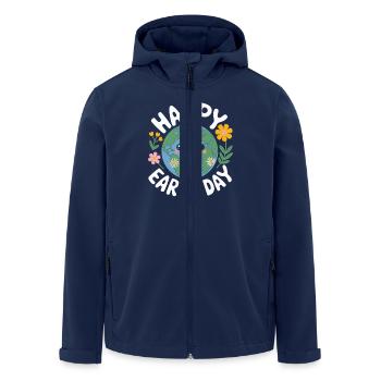 Earth Day - Recycelte Männer Softshell-Jacke von Stanley/Stella - Navy - Vorne - AI Model Male 185 light (185cm)