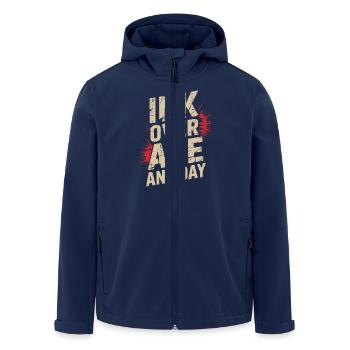 Senioren Mit Tätowierungen, Die Stolz Altern, - Recycelte Männer Softshell-Jacke von Stanley/Stella - Navy - Vorne - AI Model Male 185 light (185cm)