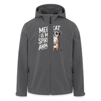 Meerkat Is My Spirit Animal Africa Wildlife Safari - Men’s Recycled Softshell Jacket by Stanley/Stella - anthracite - Front - AI Model Male 185 light (185cm)