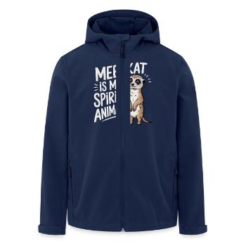Le suricate est mon Animal Afrique Wildlife Safari - Veste softshell homme en polyester recyclé Stanley/Stella - marine - Devant - AI Model Male 185 light (185cm)
