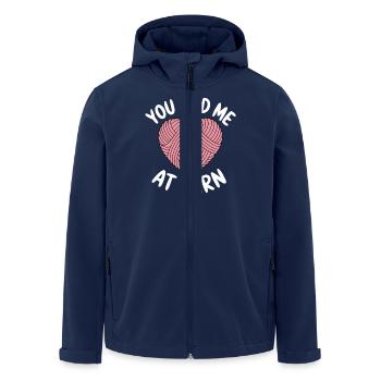 Du Hattest Mich Bei Yarn Knitting Needles CrafterLustig - Recycelte Männer Softshell-Jacke von Stanley/Stella - Navy - Vorne - AI Model Male 185 light (185cm)