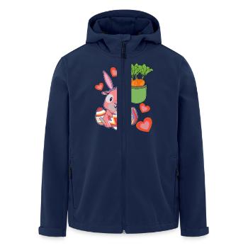 Hasen Hase Ostern Osterhase Ostereier Eier - Recycelte Männer Softshell-Jacke von Stanley/Stella - Navy - Vorne - AI Model Male 185 light (185cm)