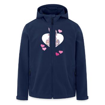 Osterhase Osterei Ostereier Hase Retro 80er 90er - Recycelte Männer Softshell-Jacke von Stanley/Stella - Navy - Vorne - AI Model Male 185 light (185cm)