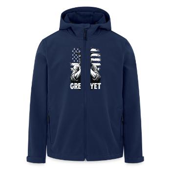 Are We Great Yet Freiheitsstatue  Amerika USA - Recycelte Männer Softshell-Jacke von Stanley/Stella - Navy - Vorne - AI Model Male 185 light (185cm)