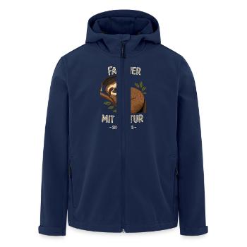Faultier mit Abitur 2025 - Recycelte Männer Softshell-Jacke von Stanley/Stella - Navy - Vorne - AI Model Male 185 light (185cm)