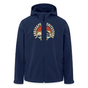 Architect - Men’s Recycled Softshell Jacket by Stanley/Stella - navy - Front - AI Model Male 185 light (185cm)