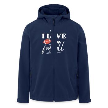American Football Love Football Fan - Men’s Recycled Softshell Jacket by Stanley/Stella - navy - Front - AI Model Male 185 light (185cm)
