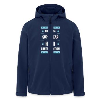 Oma Limited Edition Spruch - Recycelte Männer Softshell-Jacke von Stanley/Stella - Navy - Vorne - AI Model Male 185 light (185cm)