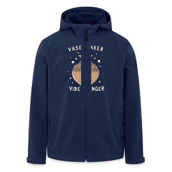 Pottery Class Clay Artist Ceramics Studio Wheel - Men’s Recycled Softshell Jacket by Stanley/Stella - navy - Front - AI Model Male 185 light (185cm)