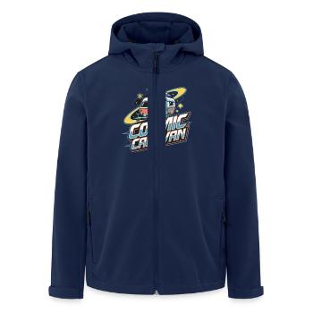 Cosmic Caravan Space Adventure for Explorers - Men’s Recycled Softshell Jacket by Stanley/Stella - navy - Front - AI Model Male 185 light (185cm)