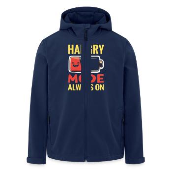 Mürrisch, Wenn Hungriger T-shirt Humor Humor Food - Recycelte Männer Softshell-Jacke von Stanley/Stella - Navy - Vorne - AI Model Male 185 light (185cm)