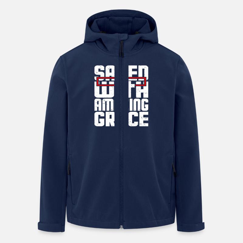 Saved with amazing grace - Men’s Recycled Softshell Jacket by Stanley/Stella - navy