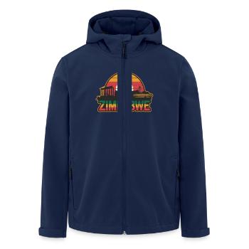 Discover the beauty of Zimbabwe: landscapes - Men’s Recycled Softshell Jacket by Stanley/Stella - navy - Front - AI Model Male 185 light (185cm)