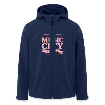 Music City Nashville Guitar Tennessee - Men’s Recycled Softshell Jacket by Stanley/Stella - navy - Front - AI Model Male 185 light (185cm)