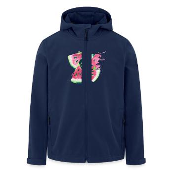 Fresh watermelon splash for summer joy - Men’s Recycled Softshell Jacket by Stanley/Stella - navy - Front - AI Model Male 185 light (185cm)