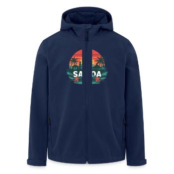 Discover the beauty of Samoa in the tropical - Men’s Recycled Softshell Jacket by Stanley/Stella - navy - Front - AI Model Male 185 light (185cm)
