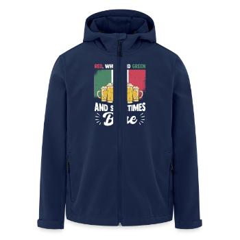Mexican Fiesta Siesta Red White Green Blue - Men’s Recycled Softshell Jacket by Stanley/Stella - navy - Front - AI Model Male 185 light (185cm)