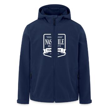 Nashville Music City Guitar Tennessee - Men’s Recycled Softshell Jacket by Stanley/Stella - navy - Front - AI Model Male 185 light (185cm)